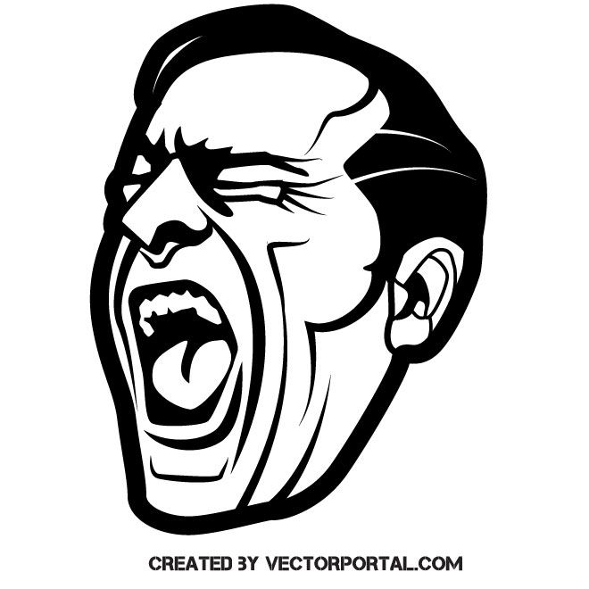 660x660 Screaming In Pain Vector Image People Free Vector Image