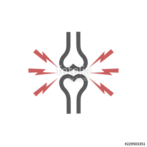 500x500 Arthritis Line Icon Joint Pain Vector Sign For Web Graphic