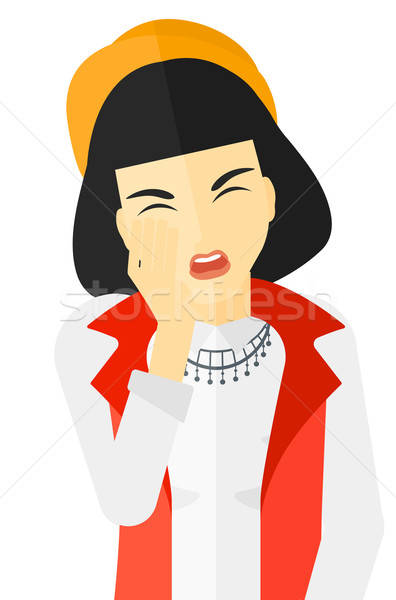 396x600 Woman Suffering From Tooth Pain Vector Illustration Andrei