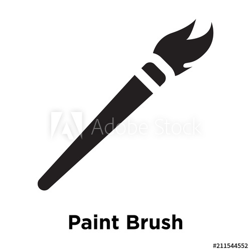 500x500 Paint Brush Icon Vector Sign And Symbol Isolated On White