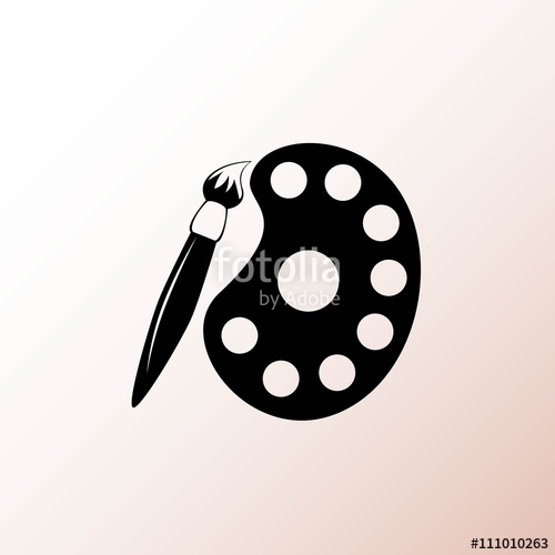 500x500 Paint Brush Icon Vector Stock Image And Royalty Free Vector
