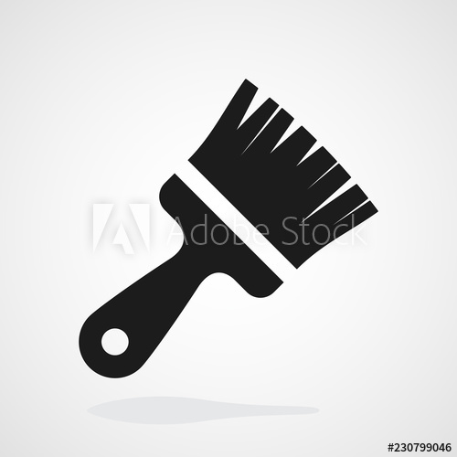 500x500 Paint Brush Icon Vector Illustration