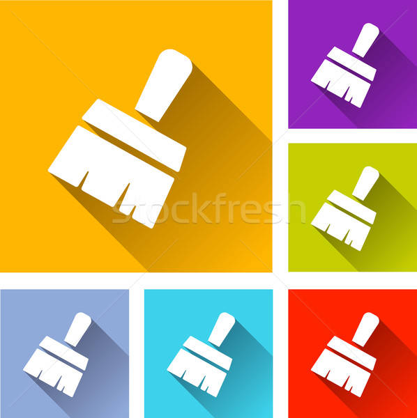 598x600 Paint Brush Icons Vector Illustration Francois Poirier