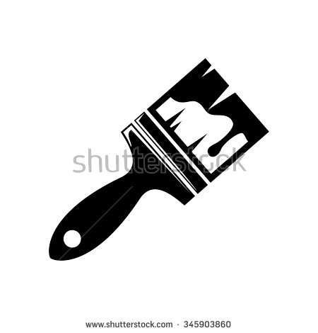 450x470 Paint Brush Vector Icon