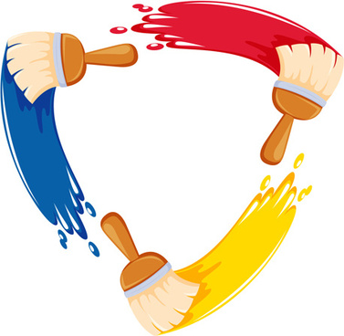 377x368 Paint Brush Logo Free Vector Download