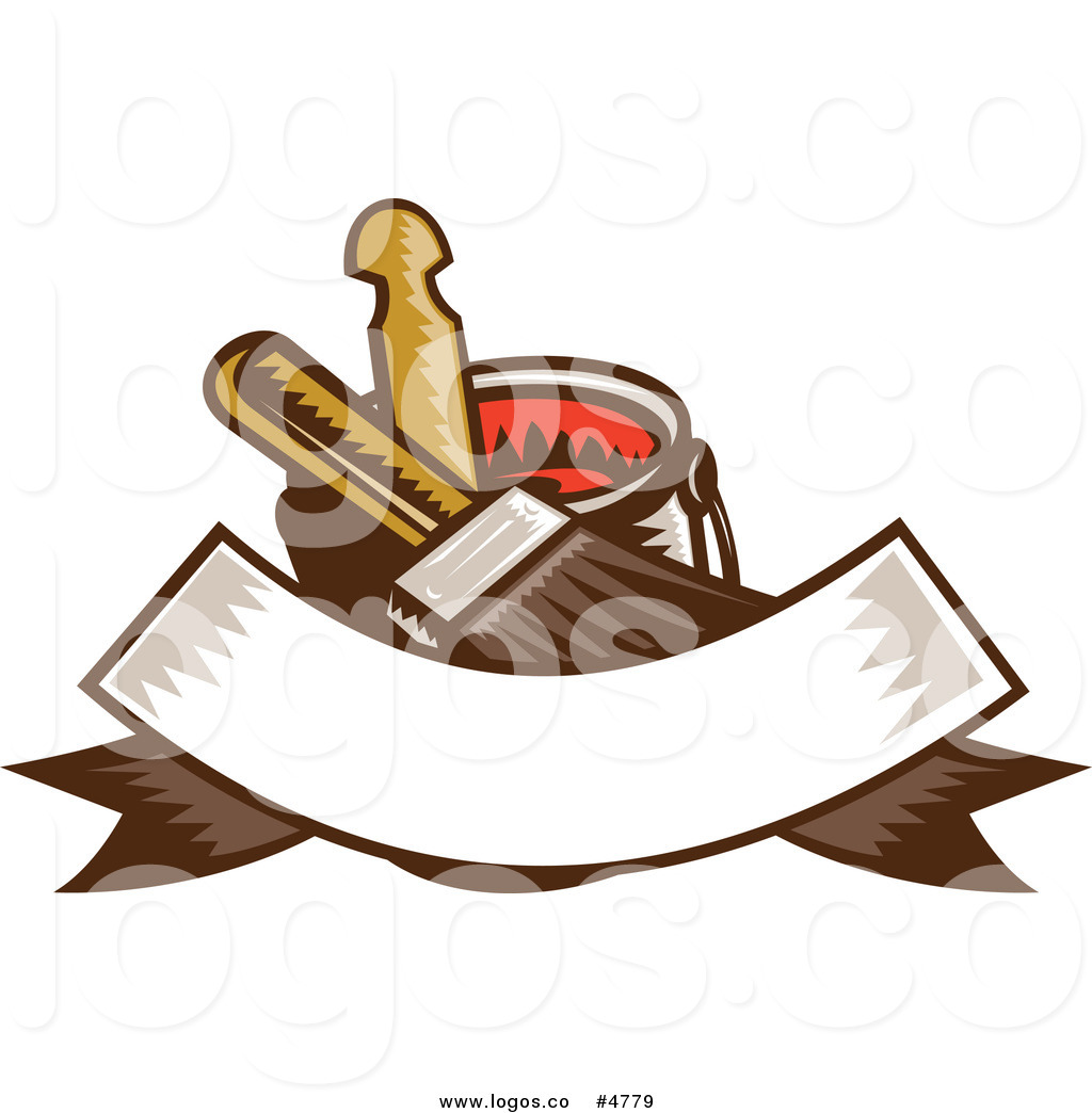 1024x1044 Royalty Free Vector Of A Brush Paint Bucket And Banner Logo