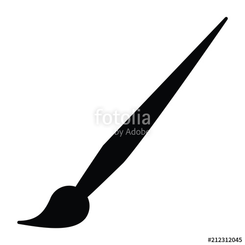 Paint Brush Silhouette Vector
