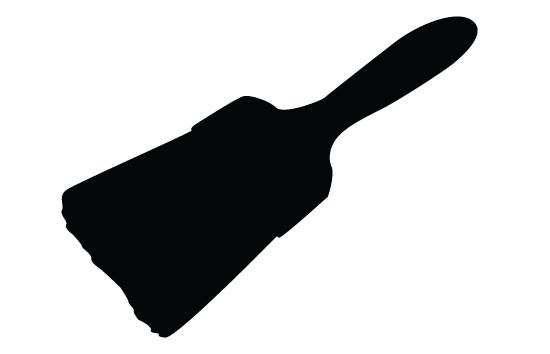 550x354 Paint Brush Silhouette Vector Construction Silhouette Vector