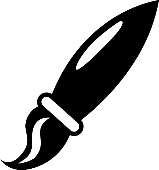 558x597 Paintbrush Paint Brush Clip Art Silhouette Download Vector Clip