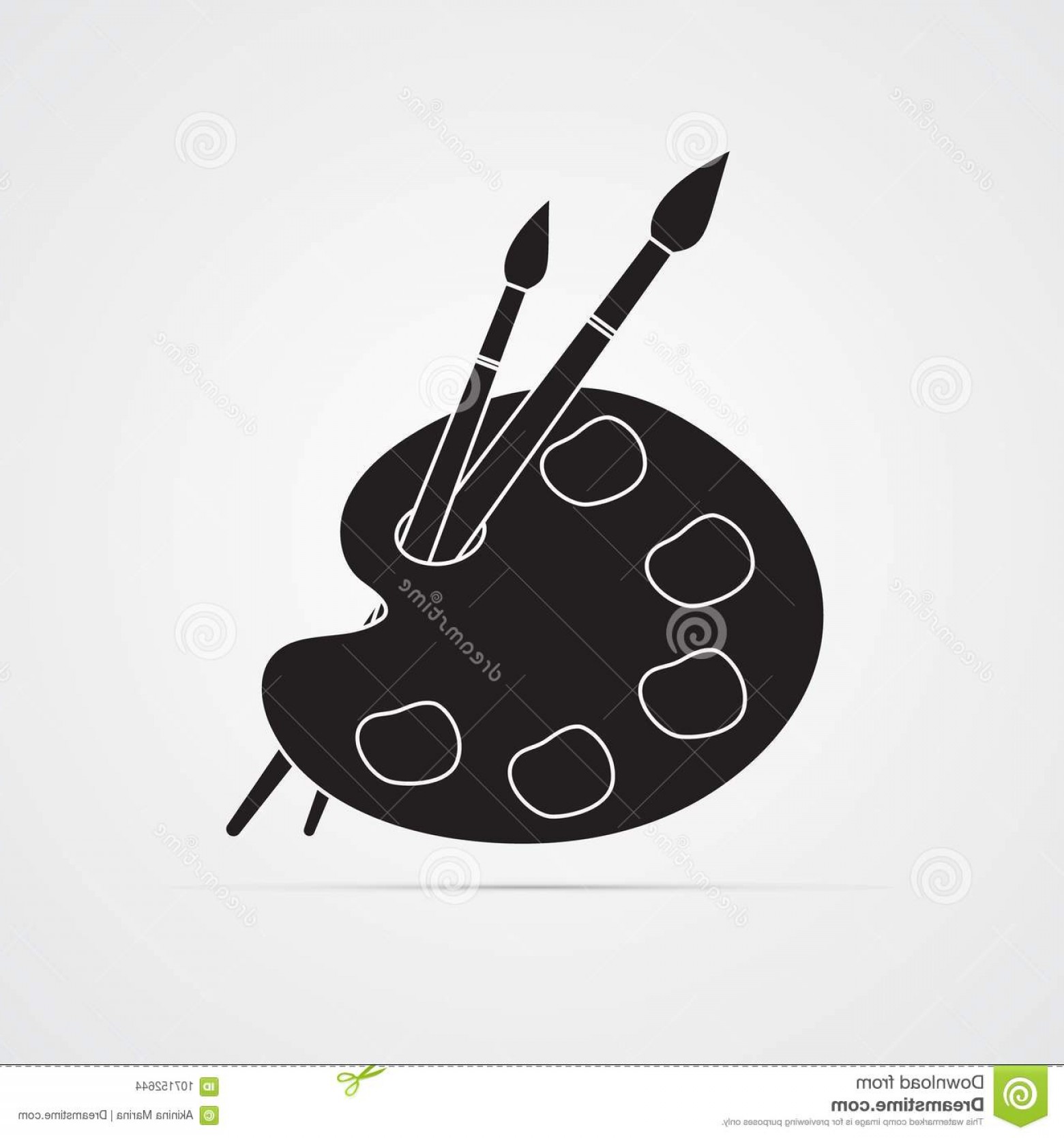 1560x1668 Silhouette Flat Icon Simple Vector Design Artist S Palette Paints