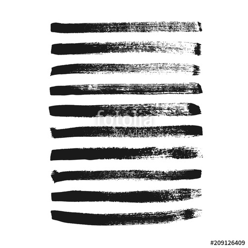 500x500 Grunge Sloppy Paint Brush Strokes Vector Dirty Lines Stock