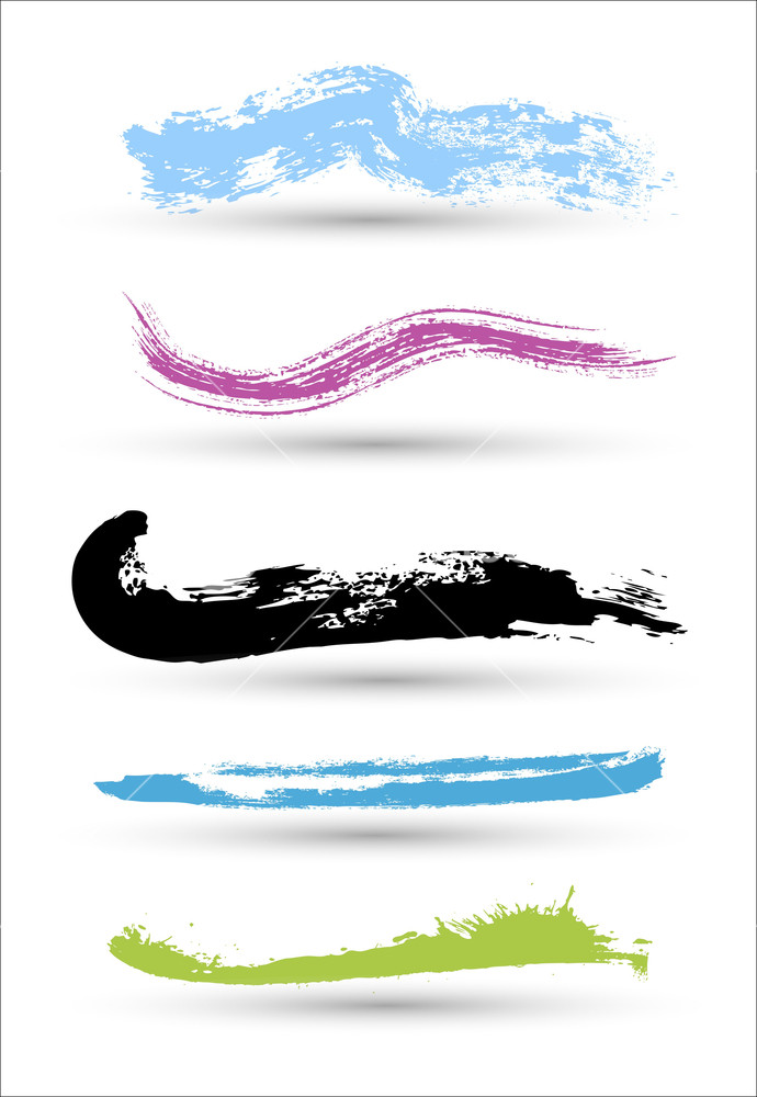 690x1000 Abstract Grunge Paint Brush Strokes Vectors Royalty Free Stock