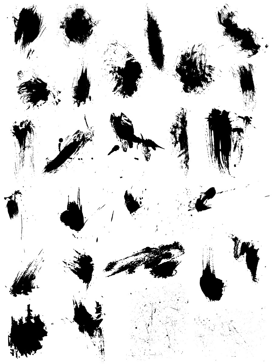 900x1200 Paint Brush Strokes Vector And Photoshop Brush Pack