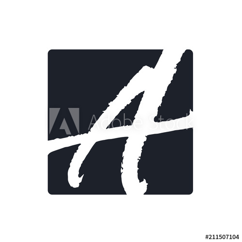 Creative A Letter Vector Logo Design Handwritten Text With Paint 500x500 Creative A Letter Vector Logo Design Handwritten Text With Paint