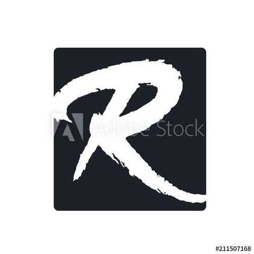 Creative R Letter Vector Logo Design Handwritten Text With Paint 500x500 Creative R Letter Vector Logo Design Handwritten Text With Paint