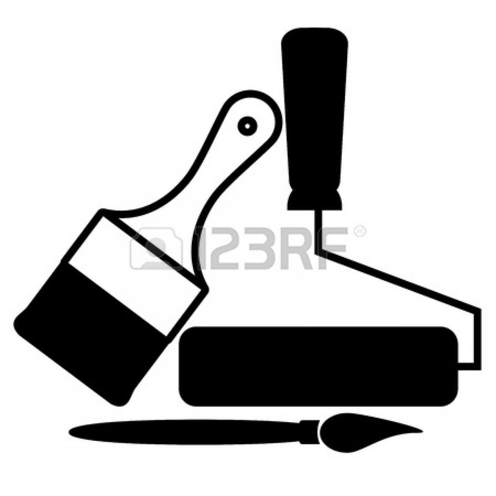 1620x1620 Best Free Artist Paint Brush Vector Icon Of Brushes And Roller