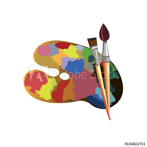 Color Paint Brush Vector Abstract Design Background 500x500 Color Paint Brush Vector Abstract Design Background