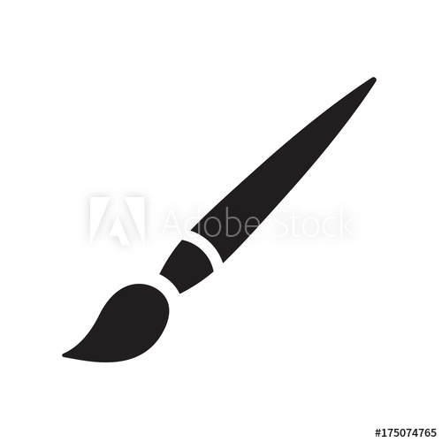 500x500 Paint Brush Vector Icon