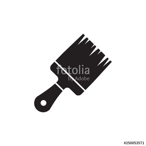 500x500 Paint Brush Vector Icon Stock Image And Royalty Free Vector