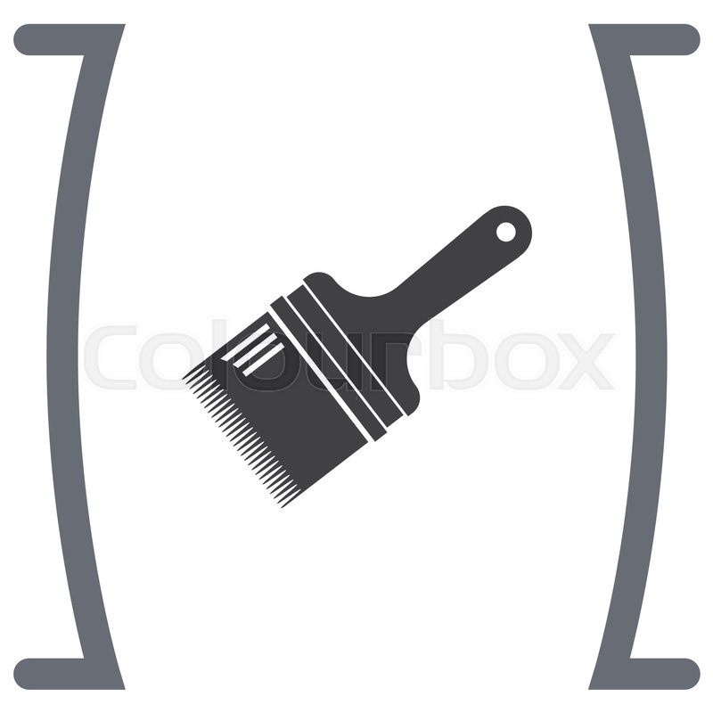 800x800 Paint Brush Vector Icon Painting Tool Stock Vector Colourbox