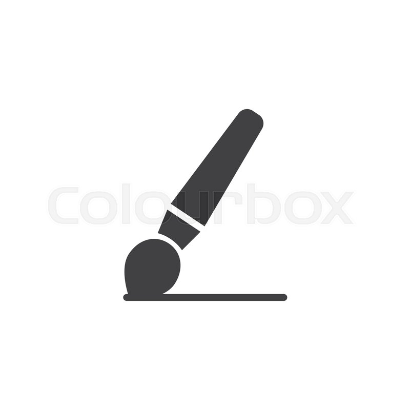 800x800 Paint Brush Vector Icon Filled Flat Stock Vector Colourbox
