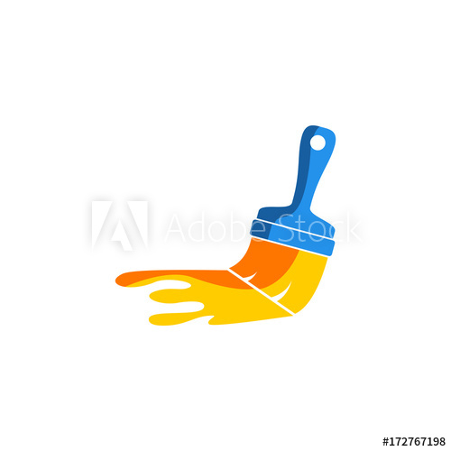 500x500 Paintbrush Vector Icon Logo