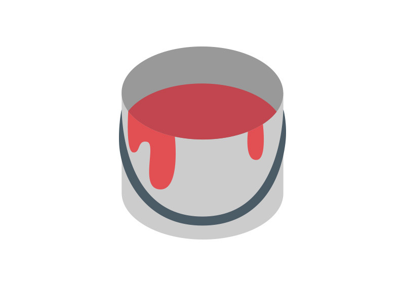 Paint Bucket Isometric Flat Vector 800x566 Paint Bucket Isometric Flat Vector
