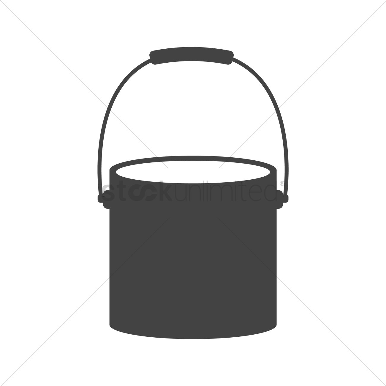 Paint Bucket Vector Image 1300x1300 Paint Bucket Vector Image