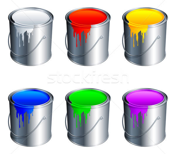Paint Buckets Vector Illustration Timur Syrtsov 600x525 Paint Buckets Vector Illustration Timur Syrtsov