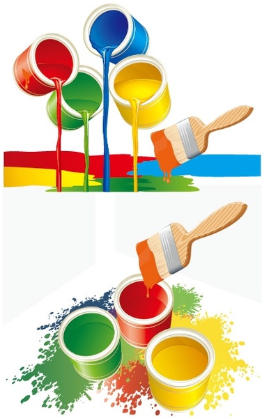 Vector Colorful Paint Bucket Free Vector In Encapsulated 376x600 Vector Colorful Paint Bucket Free Vector In Encapsulated