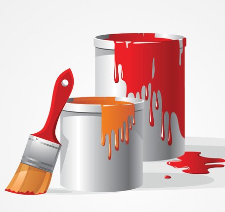 Free Paint Bucket Brush Vector Clip Art 455x428 Free Paint Bucket Brush Vector Clip Art