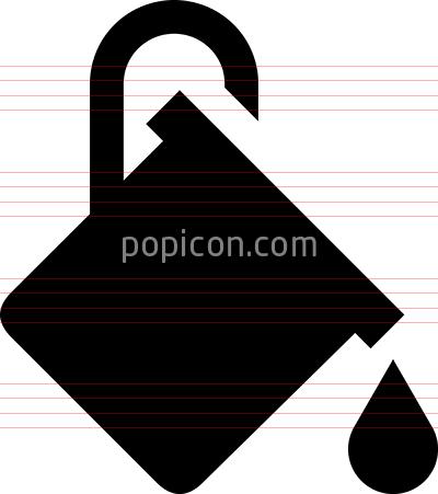 400x451 Paint Can With Drop Vector Icon