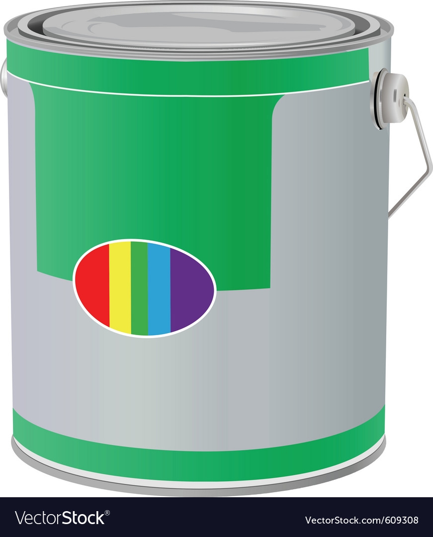 871x1080 Realistic Paint Can On White Background Royalty Free Vector Design