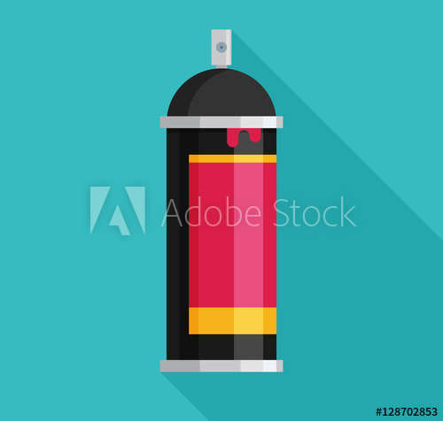 500x476 Spray Paint Can Vector Flat Icon