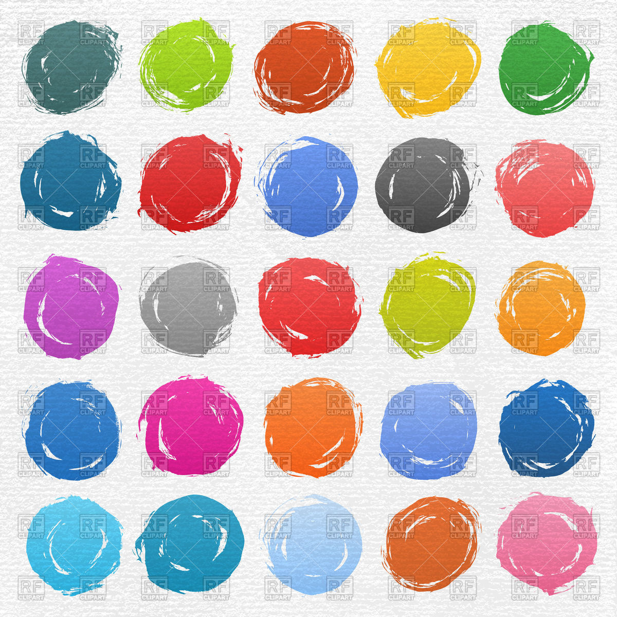 1200x1200 Motley Untidy Paint Circles Vector Image Of Design Elements