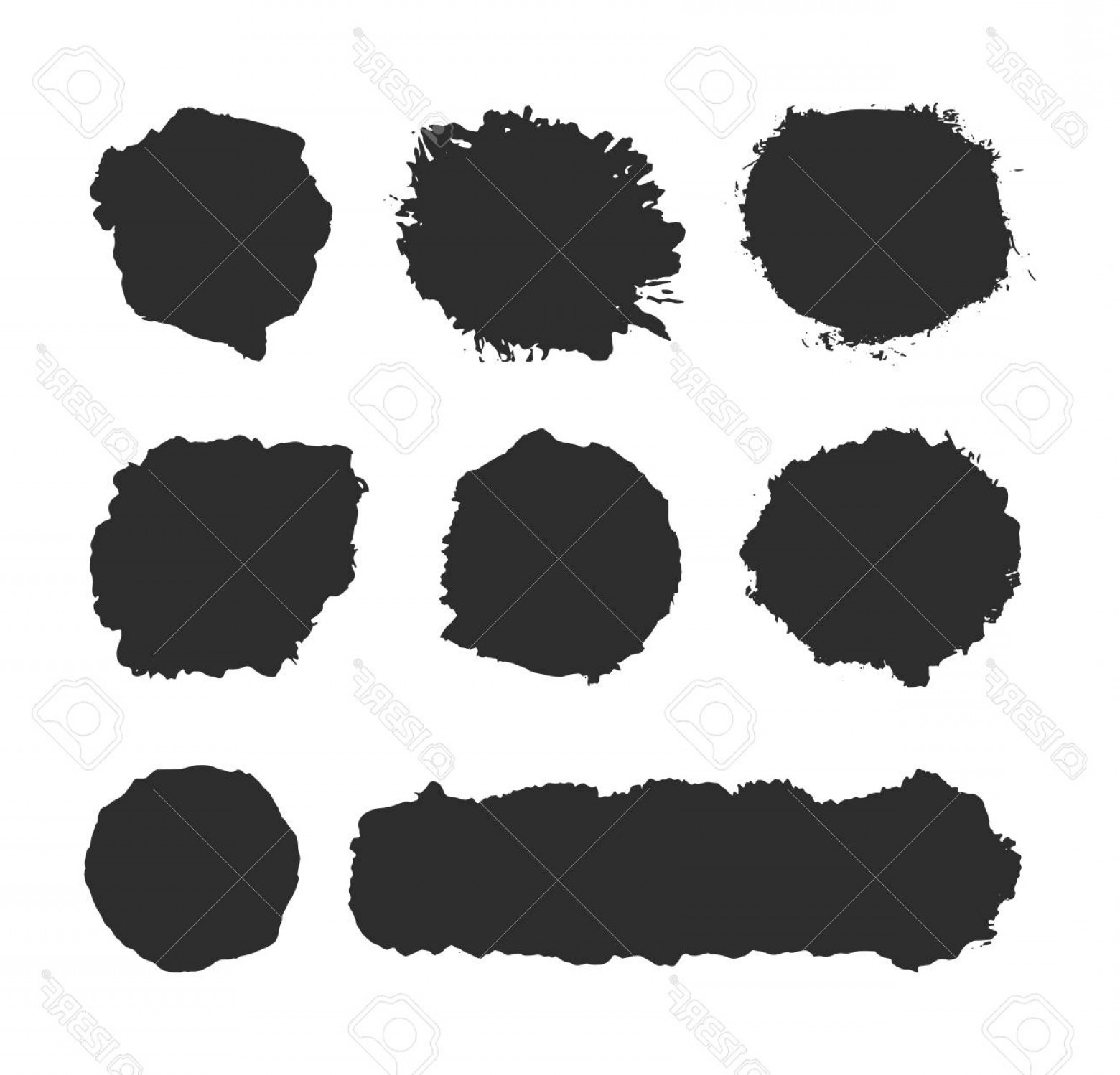 1560x1498 Photostock Vector Grunge Paint Circles And Strokes Vector Element
