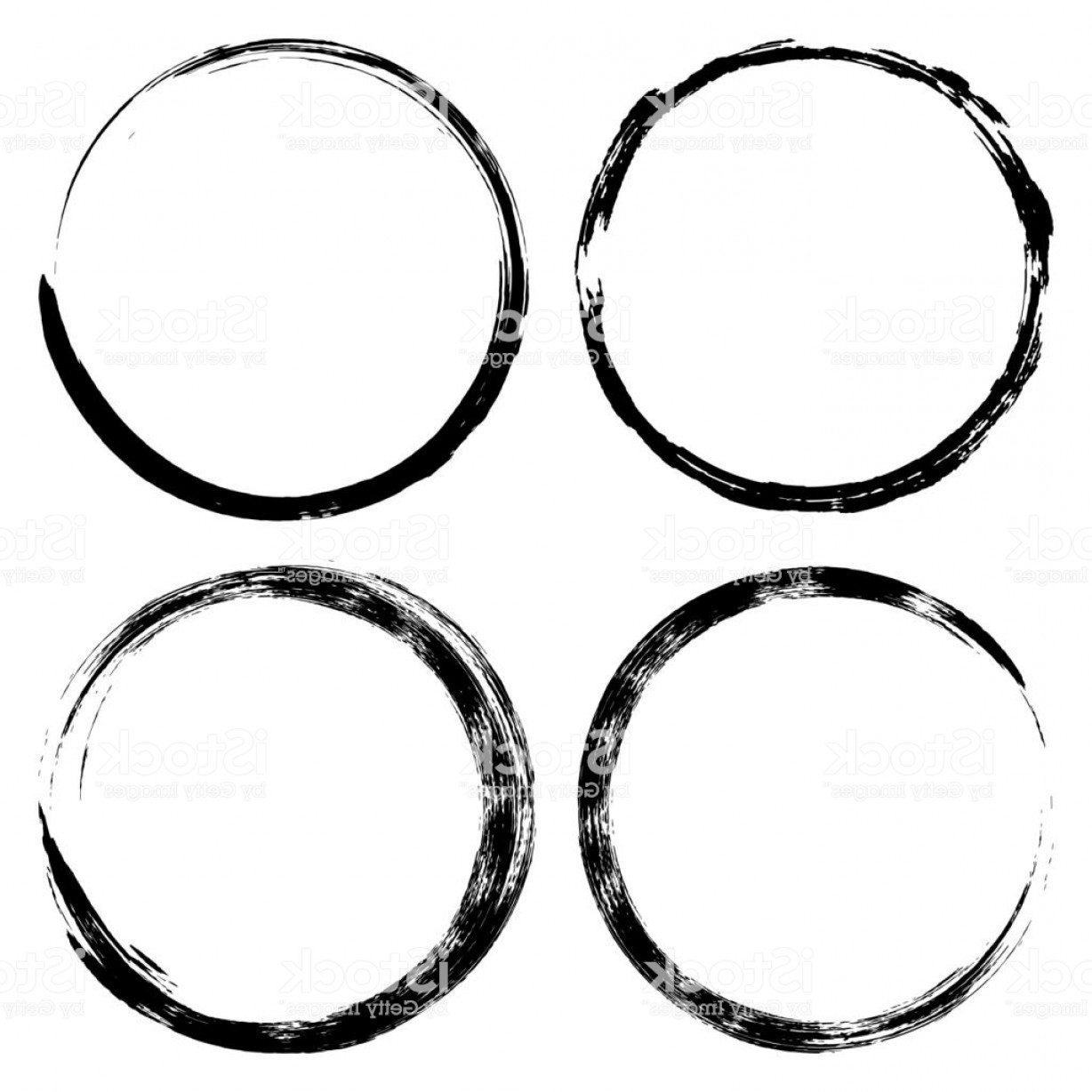 1228x1228 Set Brush Strokes Paint Circles Ink Hand Drawn Paint Brush Circle