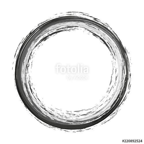 500x500 Vector Brush Strokes Circles Of Paint On White Background Ink