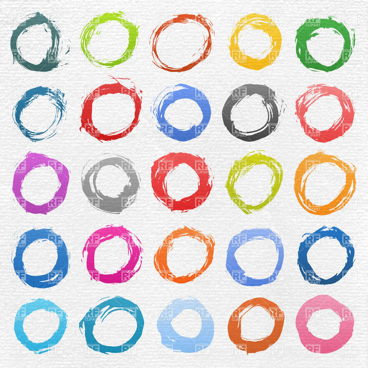 1200x1200 Circles Drawn With Paint And Brush Vector Image Of Backgrounds