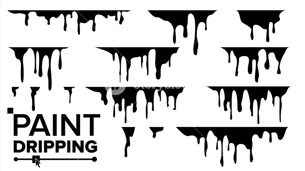 1000x563 Paint Dripping Liquid Vector Abstract Current Drops Ink, Blood