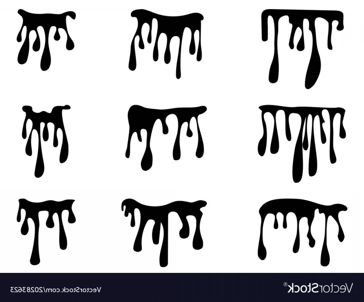 1200x996 Paint Dripping Silhouette Set Vector Soidergi