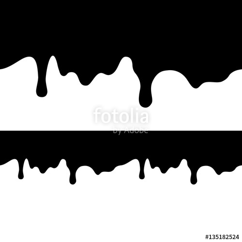 500x500 Black Paint Dripping Isolated On White Background Flat Dark Oil