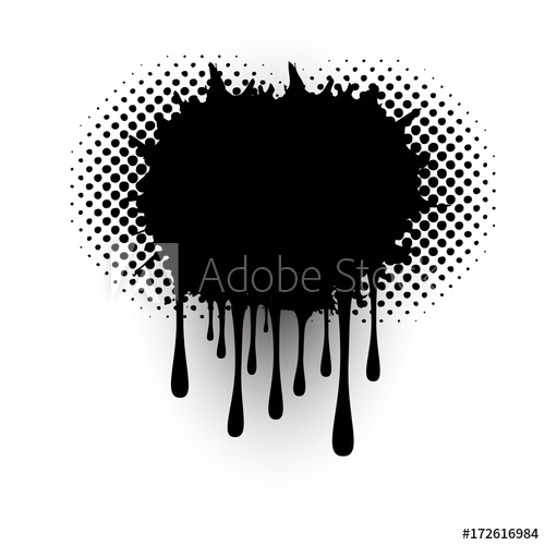 500x500 Paint Drop Vector Banner Element