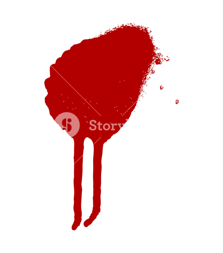 882x1000 Red Paint Drop Vector Royalty Free Stock Image