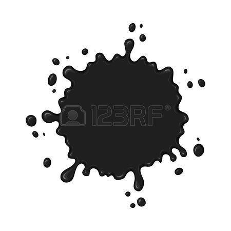 450x450 Droplet Vector Blob Of Ink Or Oil Splattered Stain Of Paint