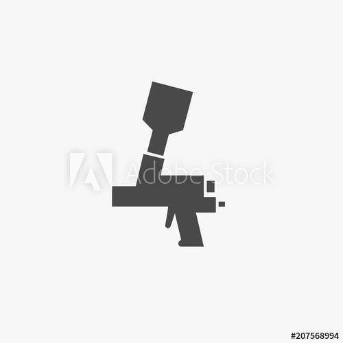 500x500 Paint Gun Vector Icon Splashing Gun