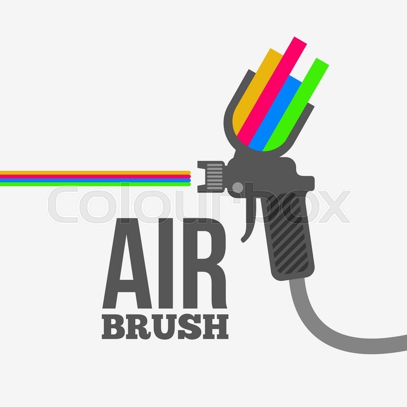 800x800 Airbrush Or Spray Gun Vector Stock Vector Colourbox