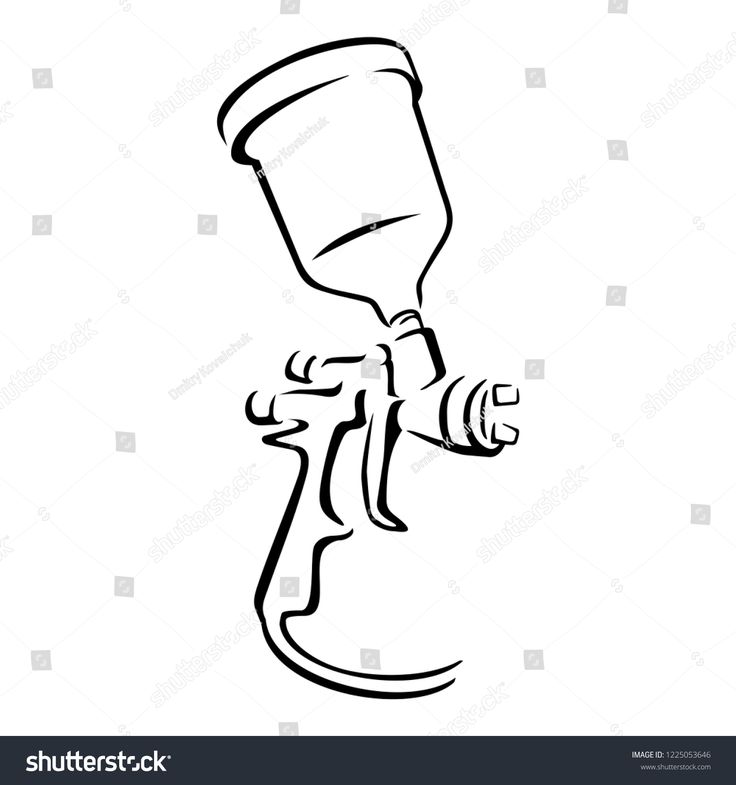 736x785 Vector Gun Paint Gun