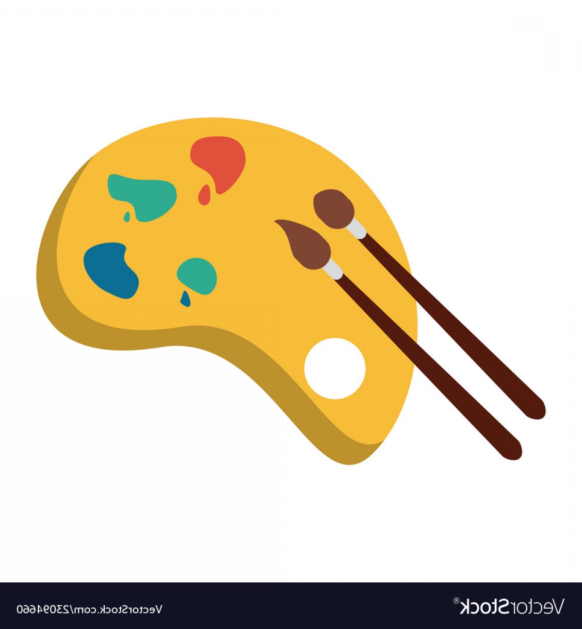 1200x1296 Paint Palette And Brushes Vector Soidergi