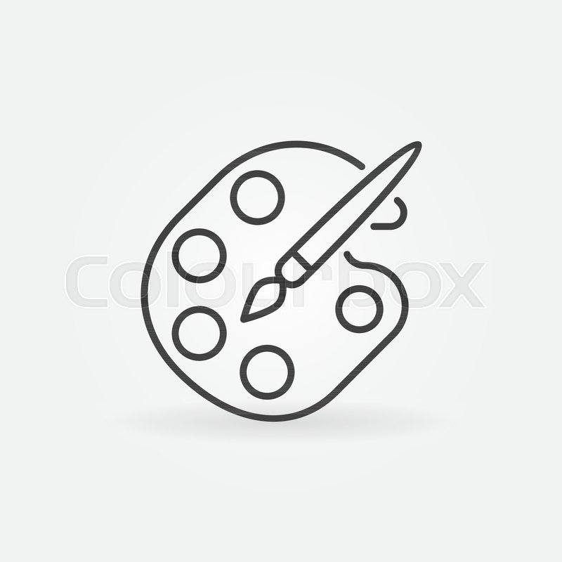 800x800 Paint Palette Vector Icon Or Symbol In Stock Vector Colourbox
